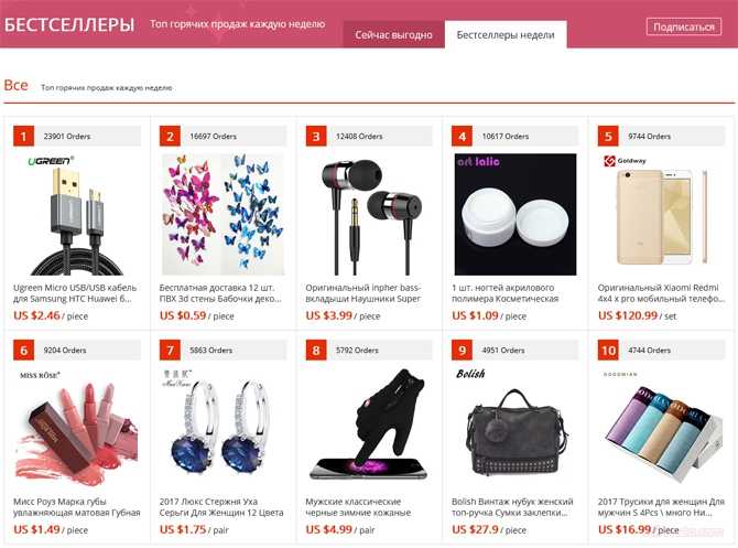 Топ-50: интересные товары на aliexpress стоимостью до 100 рублей