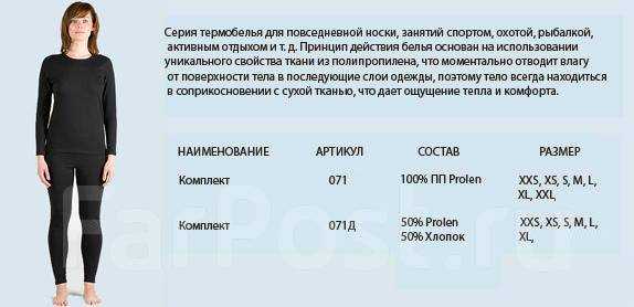 Основные критерии выбора термобелья