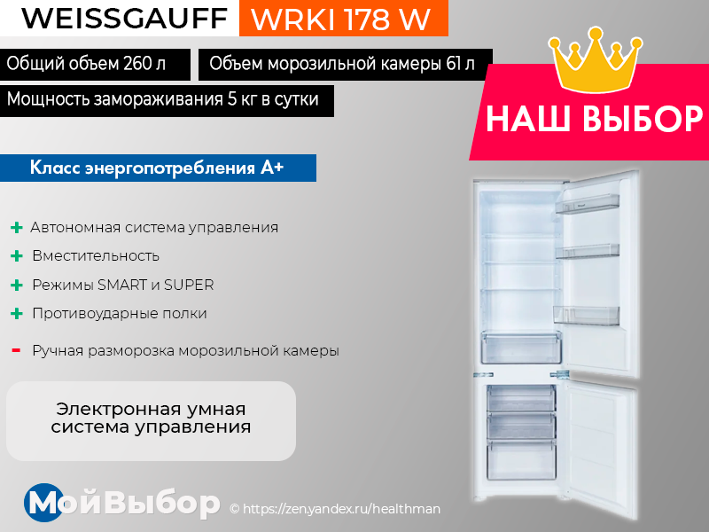 Рейтинг холодильников в 2022 году до 40 тыс. руб