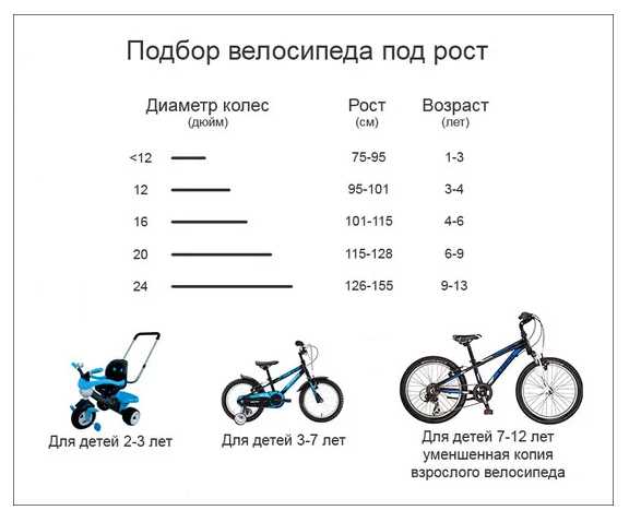 Как выбрать детский велосипед по росту? (таблица). размер рамы велосипеда по росту (таблица для детей)