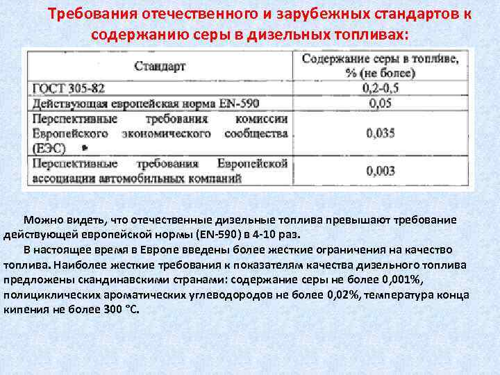 Плотность дизельного топлива, полезно знать